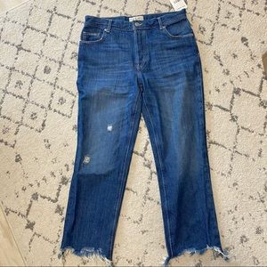 We the Free People high rise frayed hem jeans 28‎
